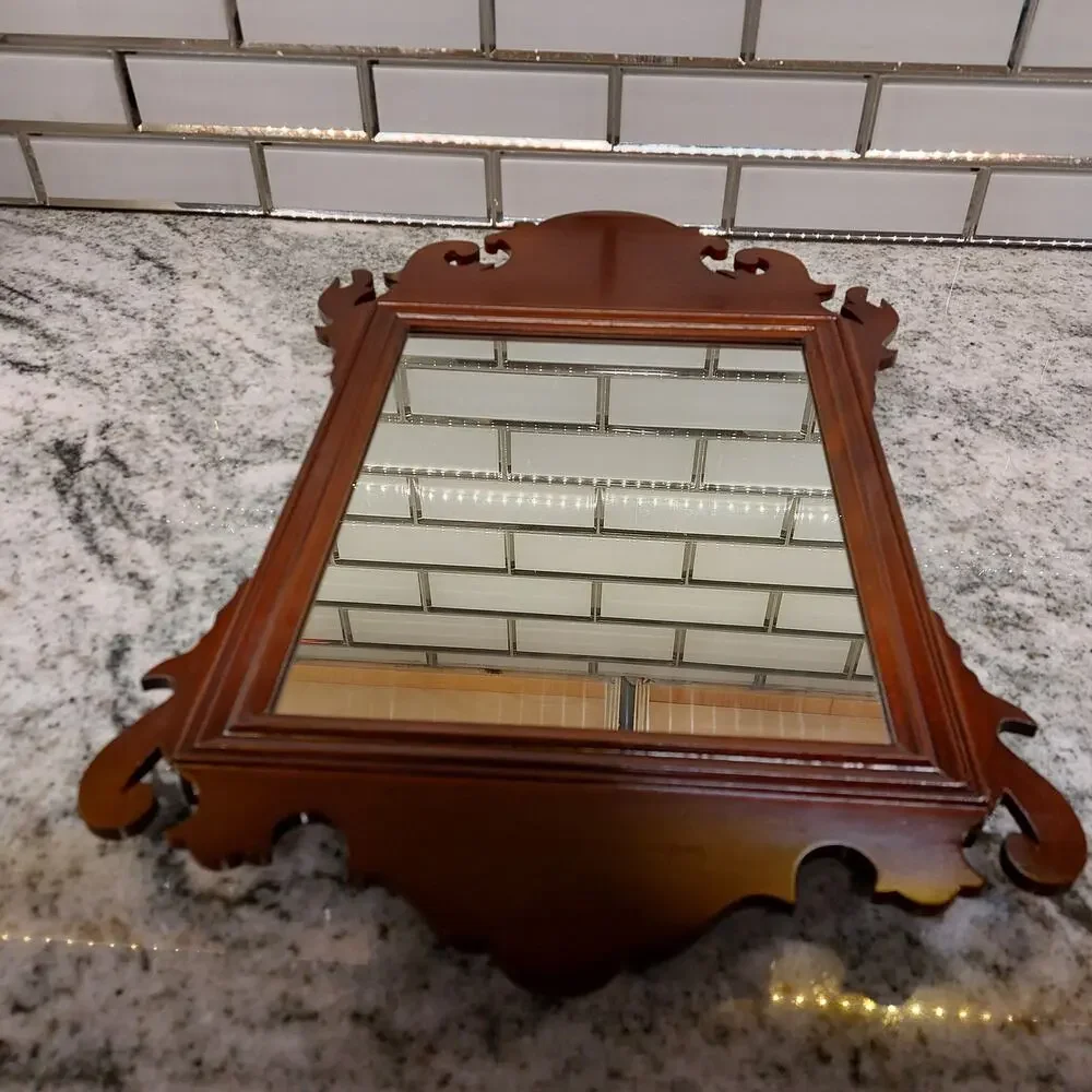 Chippendale Mahogany Mirror Virginia Metalcrafters Colonial Williamsburg Vintage